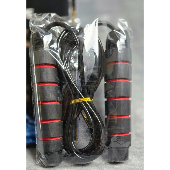 Wwelson Speed Jump Rope 360 Degree Spin Skipping Rope Adjustable Length Black - Picture 2 of 7